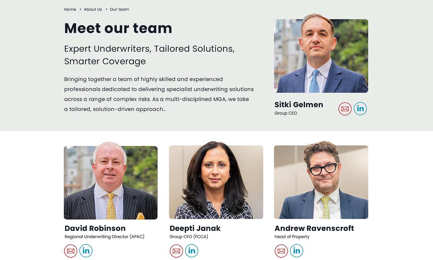 Underwriting Website - Essex - Landmark - Hands Digital