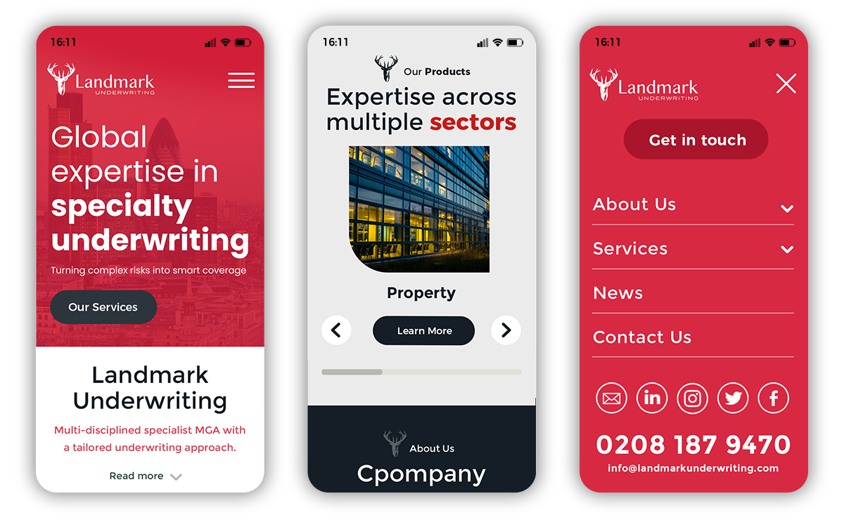 Marketing Agency - Essex - Landmark Underwriting - Hands Digital